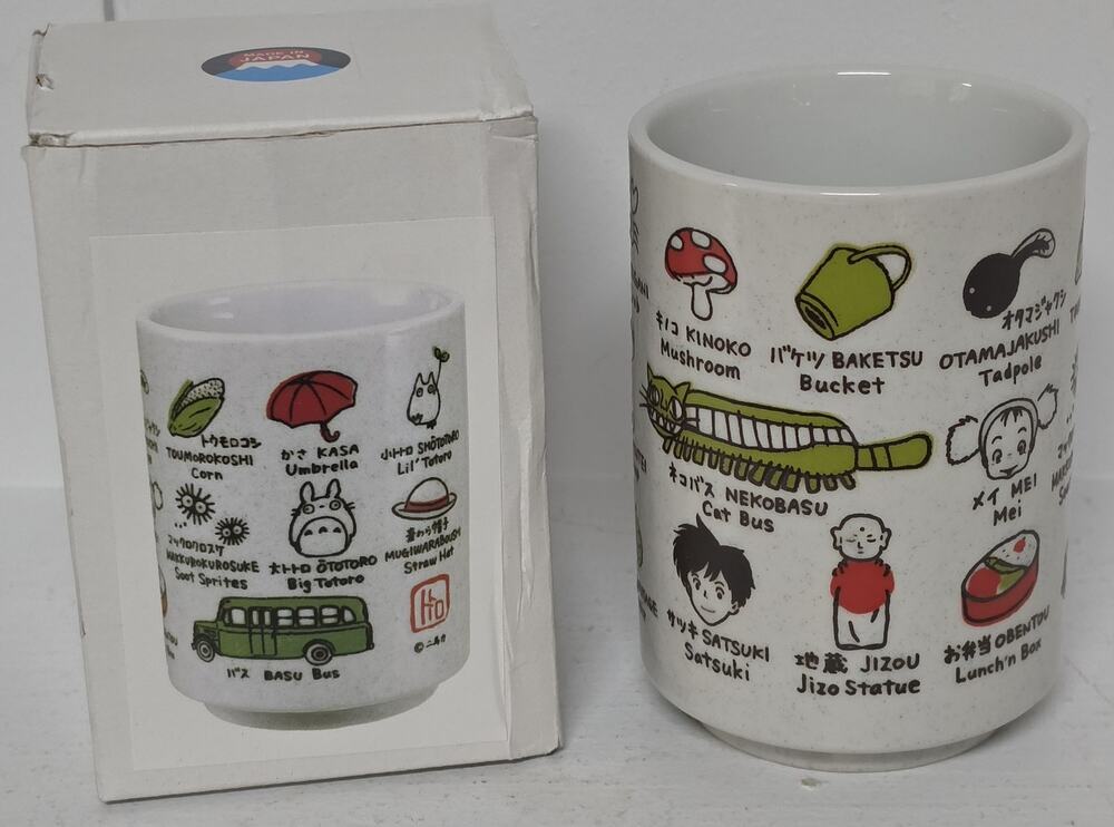 Studio Ghibli Totoro Stoneware Mug Benelic Japan w/ Box 4" Vintage Cute